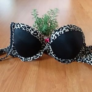PINK Leopard Lace Wing Bra
